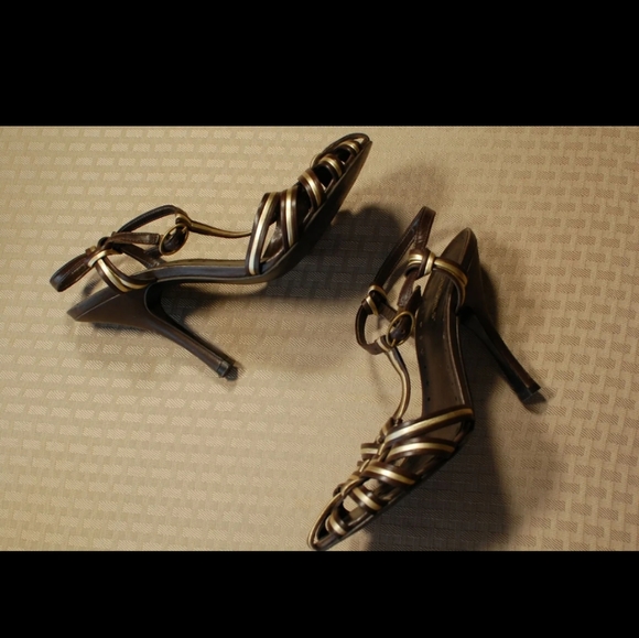 BCBGirls Brown Leather Sandals - Picture 4 of 8